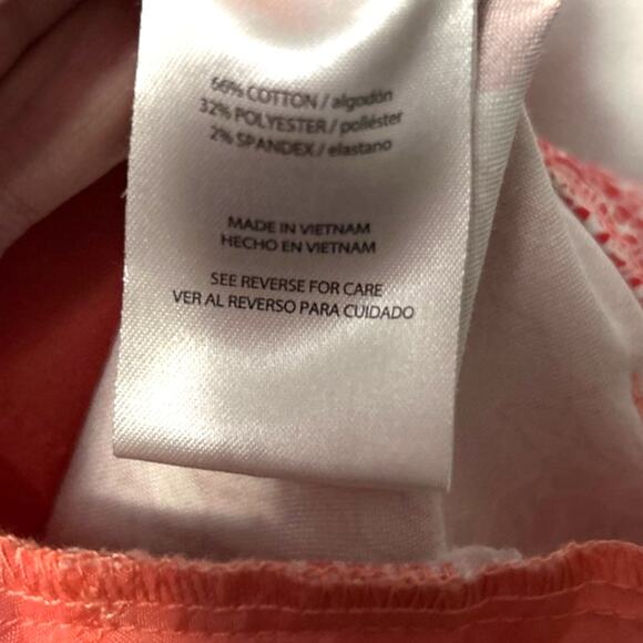 Isaac Mizrahi Womens Orange Floral Print Cotton Blend Pocket Chino Shorts Size 6 - Picture 5 of 9